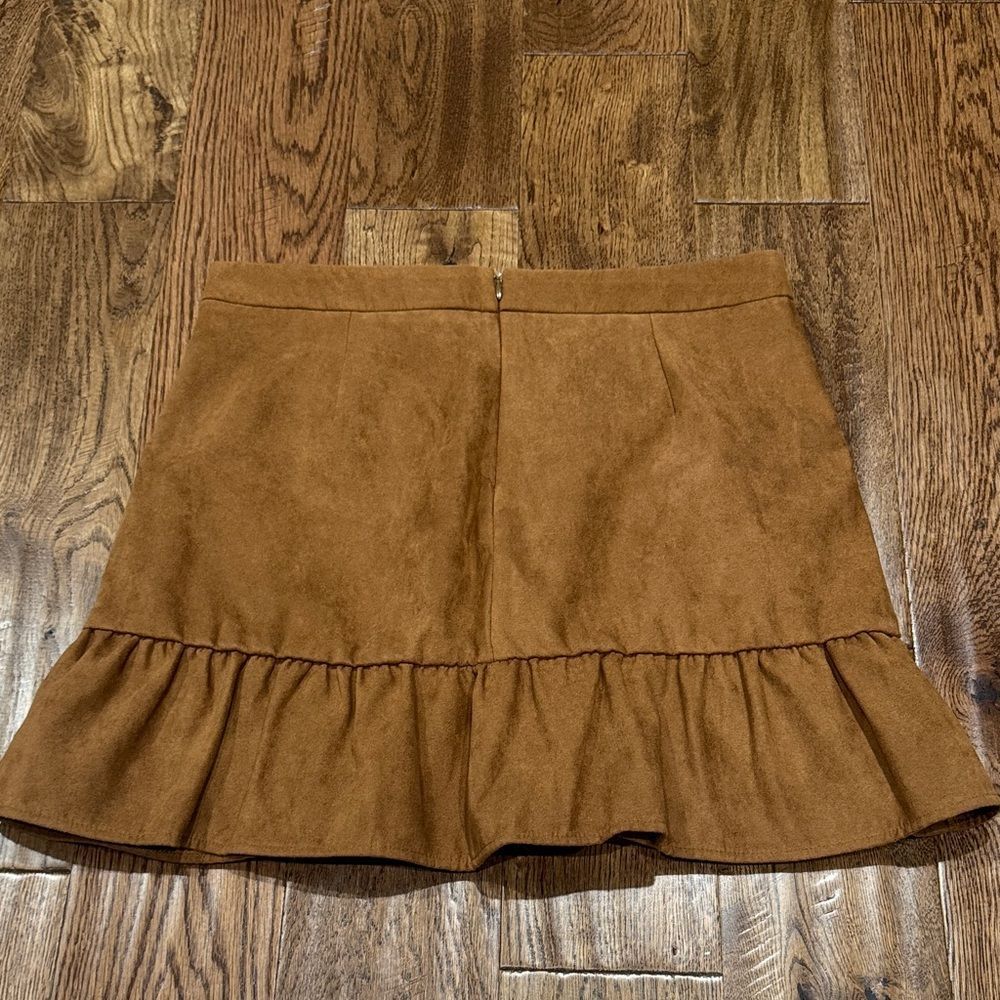 NWT J Crew Faux Suede Ruffle Hem Women's Skirt Sz 6 - Picture 3 of 3